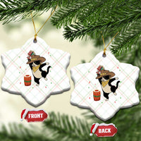 Funny Kwanzaa Cowcat Dance Ceramic Ornament Festival Of Lights African Heritage Gift - Wonder Print Shop