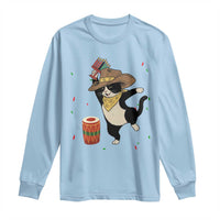 Funny Kwanzaa Cowcat Dance Long Sleeve Shirt Festival Of Lights African Heritage Gift - Wonder Print Shop