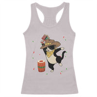 Funny Kwanzaa Cowcat Dance Racerback Tank Top Festival Of Lights African Heritage Gift - Wonder Print Shop