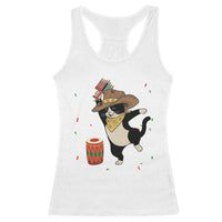 Funny Kwanzaa Cowcat Dance Racerback Tank Top Festival Of Lights African Heritage Gift - Wonder Print Shop