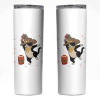 Funny Kwanzaa Cowcat Dance Skinny Tumbler Festival Of Lights African Heritage Gift - Wonder Print Shop