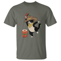 Funny Kwanzaa Cowcat Dance T Shirt Festival Of Lights African Heritage Gift - Wonder Print Shop