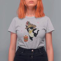 Funny Kwanzaa Cowcat Dance T Shirt For Women Festival Of Lights African Heritage Gift - Wonder Print Shop