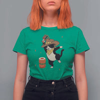 Funny Kwanzaa Cowcat Dance T Shirt For Women Festival Of Lights African Heritage Gift - Wonder Print Shop