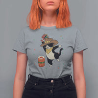 Funny Kwanzaa Cowcat Dance T Shirt For Women Festival Of Lights African Heritage Gift - Wonder Print Shop