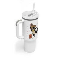 Funny Kwanzaa Cowcat Dance Tumbler With Handle Festival Of Lights African Heritage Gift - Wonder Print Shop