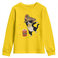 Funny Kwanzaa Cowcat Dance Youth Sweatshirt Festival Of Lights African Heritage Gift - Wonder Print Shop