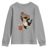 Funny Kwanzaa Cowcat Dance Youth Sweatshirt Festival Of Lights African Heritage Gift - Wonder Print Shop