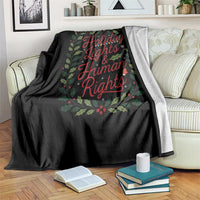 Holiday Lights And Human Rights Throw Blanket Christmas Activists Freedom Gift - Wonder Print Shop