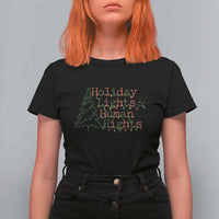 Xmas Holiday Lights And Human Rights T Shirt For Women Equality Supporter Gift - Wonder Print Shop