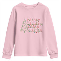 Xmas Holiday Lights And Human Rights Youth Sweatshirt Equality Supporter Gift - Wonder Print Shop
