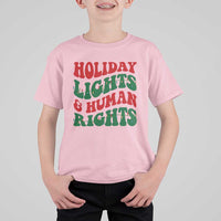Holiday Lights And Human Rights T Shirt For Kid Supporter Gift For Civil Rights - Wonder Print Shop
