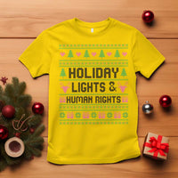 Christmas Lights For Human Rights T Shirt Equality Supporter Gift - Wonder Print Shop