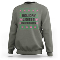 Christmas Lights For Human Rights Sweatshirt Equality Supporter Gift - Wonder Print Shop