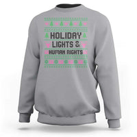 Christmas Lights For Human Rights Sweatshirt Equality Supporter Gift - Wonder Print Shop