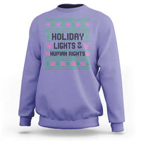 Christmas Lights For Human Rights Sweatshirt Equality Supporter Gift - Wonder Print Shop