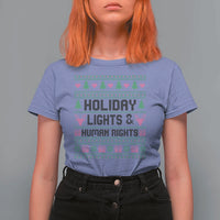 Christmas Lights For Human Rights T Shirt For Women Equality Supporter Gift - Wonder Print Shop