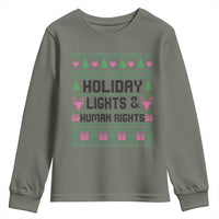 Christmas Lights For Human Rights Youth Sweatshirt Equality Supporter Gift - Wonder Print Shop