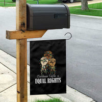 Christmas Lights And Equal Rights Garden Flag Diversity Xmas Gift - Wonder Print Shop