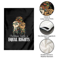 Christmas Lights And Equal Rights Garden Flag Diversity Xmas Gift - Wonder Print Shop