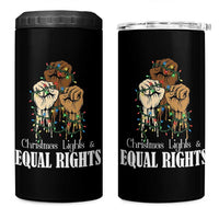 Christmas Lights And Equal Rights 4 in 1 Can Cooler Tumbler Diversity Xmas Gift - Wonder Print Shop