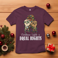 Christmas Lights And Equal Rights T Shirt Diversity Xmas Gift - Wonder Print Shop