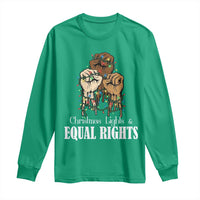 Christmas Lights And Equal Rights Long Sleeve Shirt Diversity Xmas Gift - Wonder Print Shop