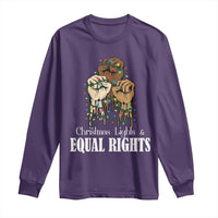 Christmas Lights And Equal Rights Long Sleeve Shirt Diversity Xmas Gift - Wonder Print Shop