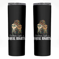 Christmas Lights And Equal Rights Skinny Tumbler Diversity Xmas Gift - Wonder Print Shop