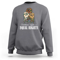 Christmas Lights And Equal Rights Sweatshirt Diversity Xmas Gift - Wonder Print Shop