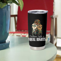 Christmas Lights And Equal Rights Tumbler Cup Diversity Xmas Gift - Wonder Print Shop