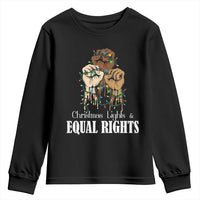 Christmas Lights And Equal Rights Youth Sweatshirt Diversity Xmas Gift - Wonder Print Shop