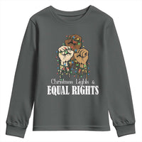 Christmas Lights And Equal Rights Youth Sweatshirt Diversity Xmas Gift - Wonder Print Shop