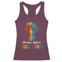 Christmas Lights Equal Rights Racerback Tank Top LGBT Hands Supporter Gift - Wonder Print Shop