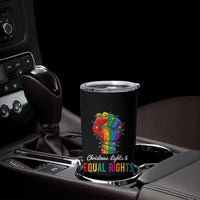 Christmas Lights Equal Rights Tumbler Cup LGBT Hands Supporter Gift - Wonder Print Shop