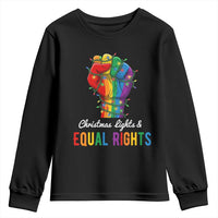 Christmas Lights Equal Rights Youth Sweatshirt LGBT Hands Supporter Gift - Wonder Print Shop