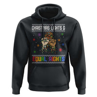 Christmas Lights And Equal Rights Ugly Sweater Hoodie Xmas Activism Gift - Wonder Print Shop