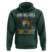 Christmas Lights And Equal Rights Ugly Sweater Hoodie Xmas Activism Gift - Wonder Print Shop