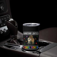 Christmas Lights And Equal Rights Ugly Sweater Tumbler Cup Xmas Activism Gift - Wonder Print Shop