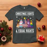 Xmas Lights Equal Rights Ugly Sweater Activism Gift T Shirt - Wonder Print Shop