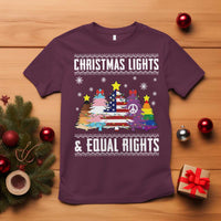 Xmas Lights Equal Rights Ugly Sweater Activism Gift T Shirt - Wonder Print Shop
