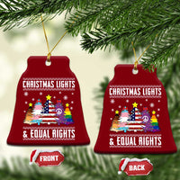 Xmas Lights Equal Rights Ugly Sweater Activism Gift Ceramic Ornament - Wonder Print Shop
