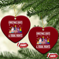 Xmas Lights Equal Rights Ugly Sweater Activism Gift Ceramic Ornament - Wonder Print Shop