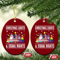 Xmas Lights Equal Rights Ugly Sweater Activism Gift Ceramic Ornament - Wonder Print Shop