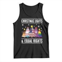 Xmas Lights Equal Rights Ugly Sweater Activism Gift Tank Top - Wonder Print Shop