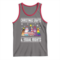 Xmas Lights Equal Rights Ugly Sweater Activism Gift Tank Top - Wonder Print Shop