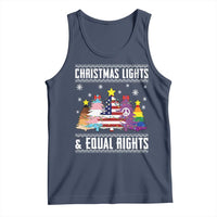 Xmas Lights Equal Rights Ugly Sweater Activism Gift Tank Top - Wonder Print Shop