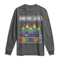 Christmas Equality Lights Ugly Sweater Long Sleeve Shirt Xmas Activism Gift - Wonder Print Shop