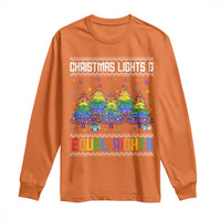 Christmas Equality Lights Ugly Sweater Long Sleeve Shirt Xmas Activism Gift - Wonder Print Shop