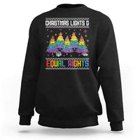 Christmas Equality Lights Ugly Sweater Sweatshirt Xmas Activism Gift - Wonder Print Shop